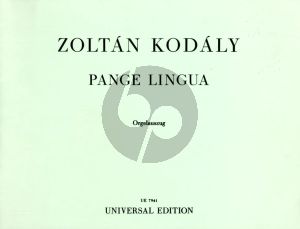 Kodaly Pange Lingua SATB und Orgel Orgelauszug