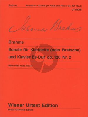 Brahms Sonate Es-dur Op.120 No.2 for Clarinet or Viola and Piano