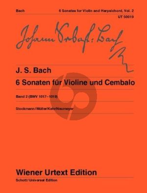 Bach 6 Sonaten Vol.2 BWV 1017-1019 Violin-Bc (Wiener Urtext)