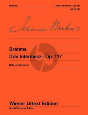 Brahms 3 Intermezzi Op. 117 Klavier (Muller-Eschenbach Wiener-Urtext) (Wiener-Urtext)