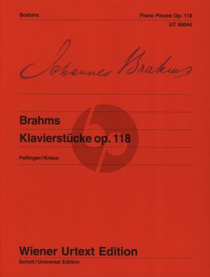 Brahms Klavierstucke Op.118 (Herausgegeben von Fellinger-Kraus) (Wiener-Urtext)