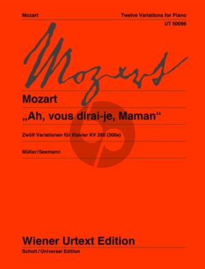 Mozart Ah vous dirai-je Maman (12 Variationen) KV 265 Klavier