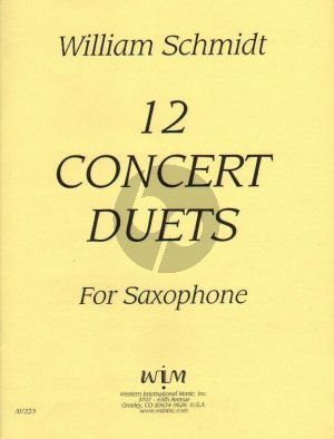 Schmidt 12 Concert Duets for 2 Saxophones (AA/TT)