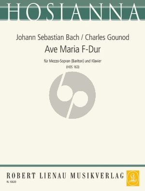 Bach Gounod Ave Maria fur Mittelstimme in F und Klavier (Latin/Deutsch)