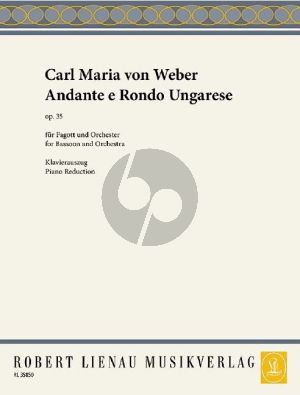 Weber Andante & Rondo Ungarese Op.35 Fagott und Orchester (Klavierauszug)