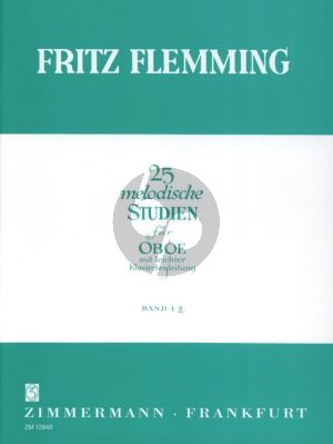 Flemming 25 Melodische Studien Vol.2 for Oboe mit leichter Klavierbegleitung