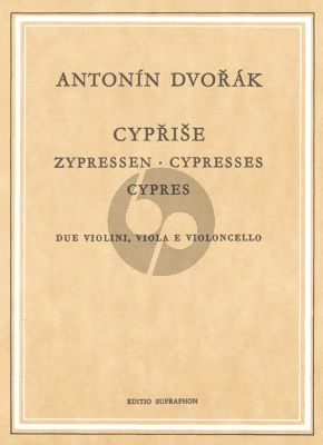 Dvorak Zypressen (B 152) 2 Violins,Viola and Violoncello Study Score