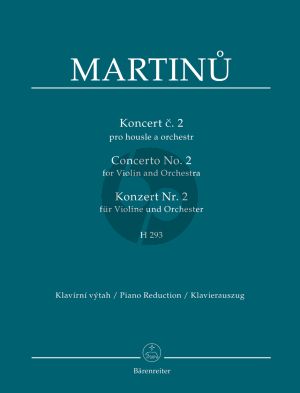 Martinu Concerto No.2 H.293 Violine-Orchestra (piano red.)