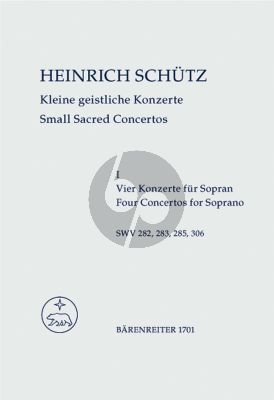 Schutz Kleine Geistliche Konzerte vol.1 (4 Konzerte fur Sopran)
