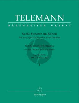 Telemann 6 Sonaten im Kanon Op.5 Vol.1 2 Violins (or Flutes) (TWV 40: 118-120) (Günter Hauswald)