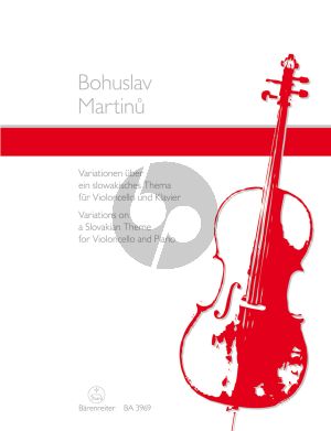 Martinu Variationen uber ein slowakisches Thema Violoncello und Klavier