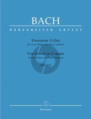 Bach Triosonate G-dur BWV 1039 2 Flöten-Bc (Barenreiter)