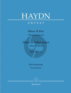 Haydn Missa B-dur (Theresienmesse) Hob.XXII:13 for Soli, Choirand Orchestra Vocal Score (Edited by Gunter Thomas) (Barenreiter-Urtext)