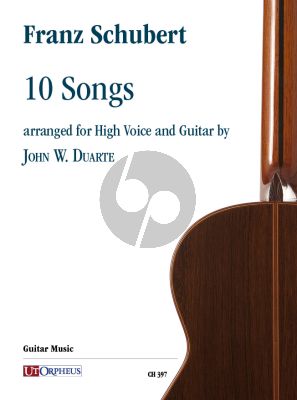 Schubert 10 Songs for High Voice and Guitar (transcr. by John W. Duarte) (English/German)