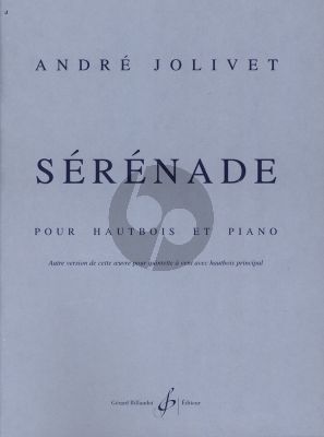 Jolivet Serenade Hautbois et Piano