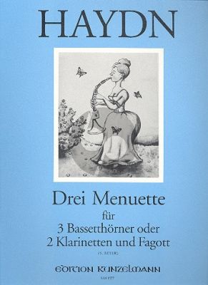 Haydn 3 Menuette 3 Bassetthorner [2 Klar.-Fagott] (Original für Streicher Hob. IX:11) (FranzBeyer)