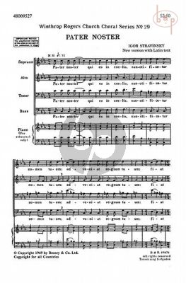 Pater Noster (Otche Nash) SATB Latin Version