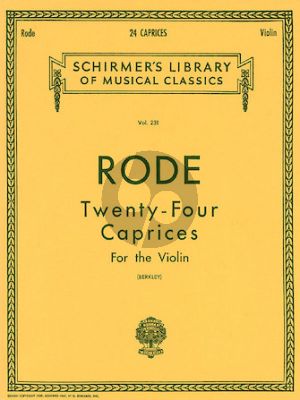 Rode 24 Caprices for Violin