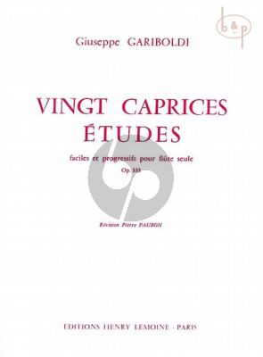 Gariboldi 20 Caprices Etudes Op.333 Flute (Faciles et Progressives)