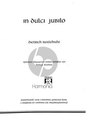 Buxtehude In Dulci Jubilo SAB-Piano (edited by H.P. Keuning)