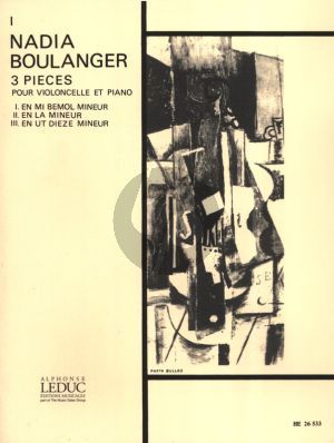 Boulanger 3 Pieces No.1 E-flat minor for Violoncello and Piano