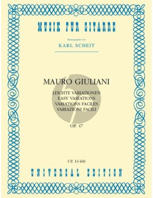 Giuliani Leichte Variationen über ein österreichisches Lied Op. 47 Gitarre (Karl Scheit)