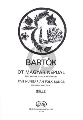 Bartok 5 Hungarian Folksongs Voice and Piano (Hungarian/English) (Edited by Denijs Dille, words by Nancy Bush)