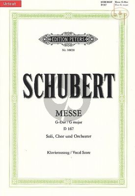 Messe G-dur D.167 STB soli-Choir-Orch.) (Vocal Score)