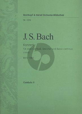 Bach Konzert c-moll BWV 1060 2 Cembali-Streicher-Bc Cembalo 2 Stimme