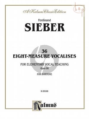 36 Eight-Measure Vocalises Opus 96 Baritone