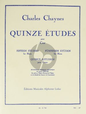 Chaynes 15 Etudes pour Cor