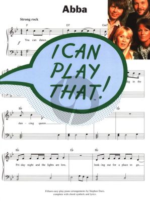 Abba I Can Play That! Abba - 15 Hits Songs for Easy Piano with Lyrics and Chords