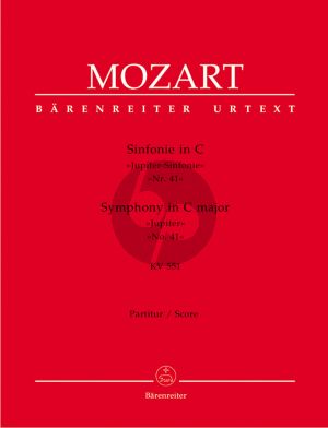 Mozart Symphony No.41 C major KV 551 'Jupiter Symphony' Fullscore Barenreiter Urtext