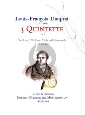 Dauprat 3 Quintette Op. 6 No. 3 Es-dur Horn und Streichquartett (Part./Stimmen)