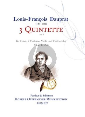 Dauprat 3 Quintette Op. 6 No. 2 E-dur Horn und Streichquartett (Part./Stimmen)