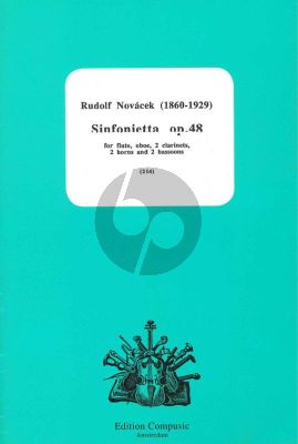 Novacek Sinfonietta Op.48 (Fl.-Ob.-2 Clar.[Bb]- 2 Horns[F]-2 Bns.) (Score/Parts)