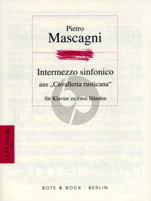 Mascagni Intermezzo Sinfonico aus Cavalleria Rusticana Klavier Solo (Fingersatz Richard Krentzlin)