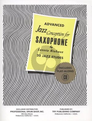 Niehaus Advanced Jazz Conception 20 Jazz Etudes for Saxophone Book with Cd