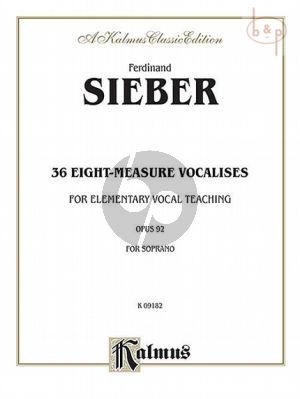 36 Eight-Measure Vocalises Opus 92 Soprano