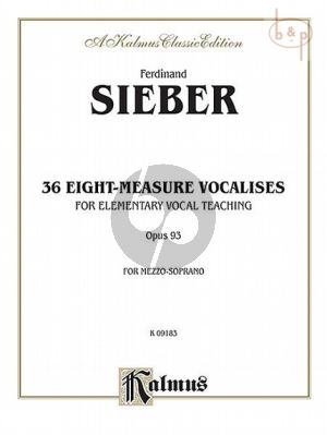 36 Eight-Measure Vocalises Opus 93 Mezzo-Soprano