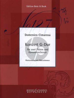 Cimarosa Konzert G-dur 2 Flöten un Kammerorchester (Klavierauszug) (Wollheim)