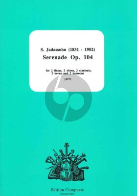 Jadassohn Serenade Op. 104 Wind Ensemble (2 Fl- 2 Ob- 2 -Clar- 2 Hrns- 2 Bsns) (Score/Parts)