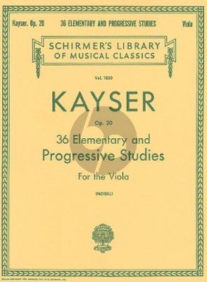Kayser 36 Elementary and Progressive Studies Op.20 Viola (Leonard Mogill)