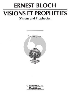 Bloch Visions et Propheties Piano solo