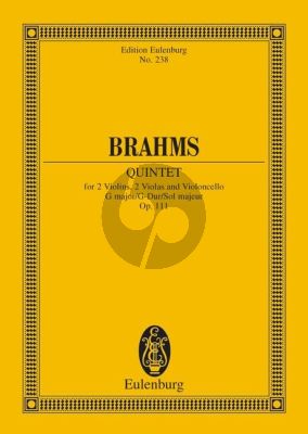 Brahms Quintet G-major Op.111 2 Violins-2 Violas and Violoncello Study Score