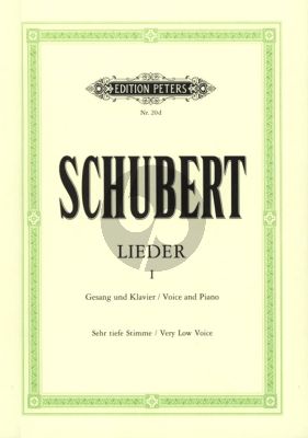 Schubert Lieder vol.1 fur Sehr Tiefe Stimme und Klavier (Herausgeber Max Friedlander) (Peters)