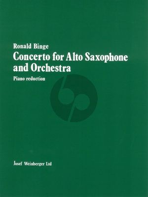 Binge Concerto Alto Saxophone-Orch. (piano red.)