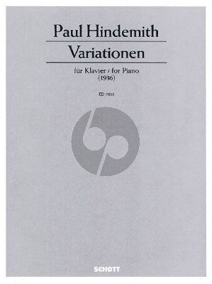 Hindemith Variationen für Klavier (1936)