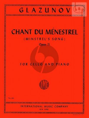 Chant du Menestrel Op. 71 Cello and piano