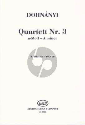 Dohnanyi Quartet No.3 a-minor Op.33 (Parts)